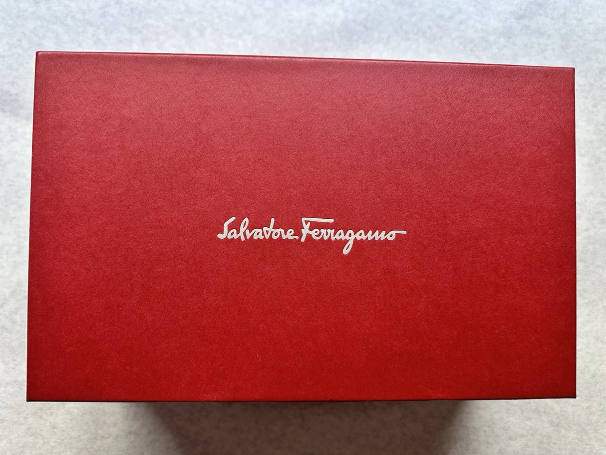 Salvatore Ferragamo Black Gancini Men Leather Loafers Shoes EU 41.5 US 7.5 EEE