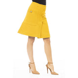 Yellow Wool Women Skirt