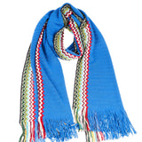 Blue Wool Men Scarf