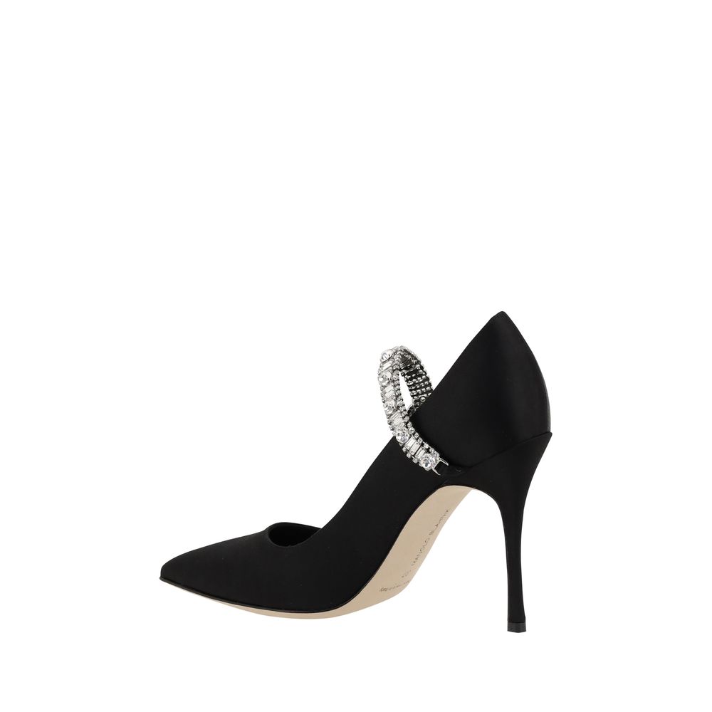 Manolo Blahnik Hamedi Silk Satin Pumps