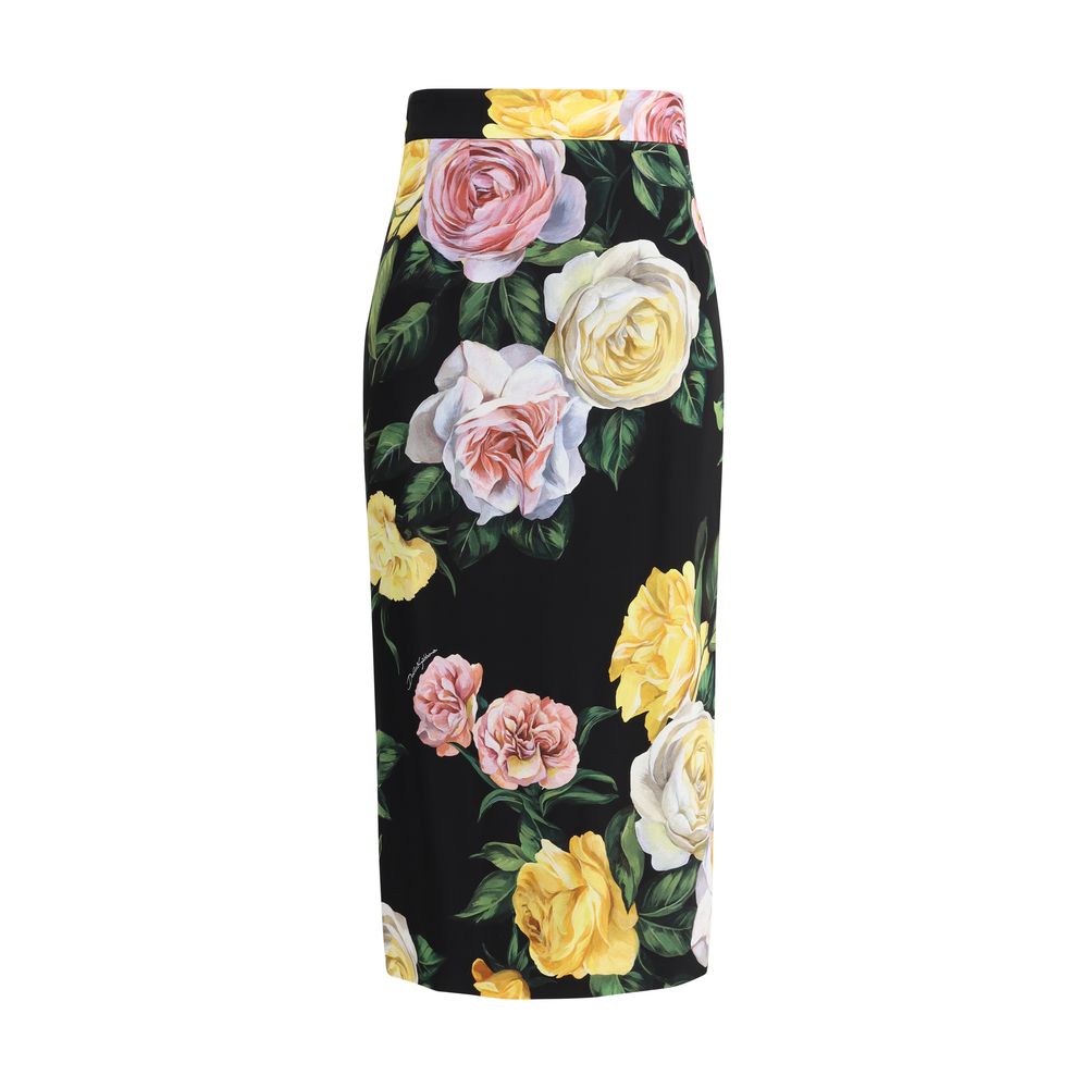 Dolce & Gabbana Rose and peony pattern Skirt