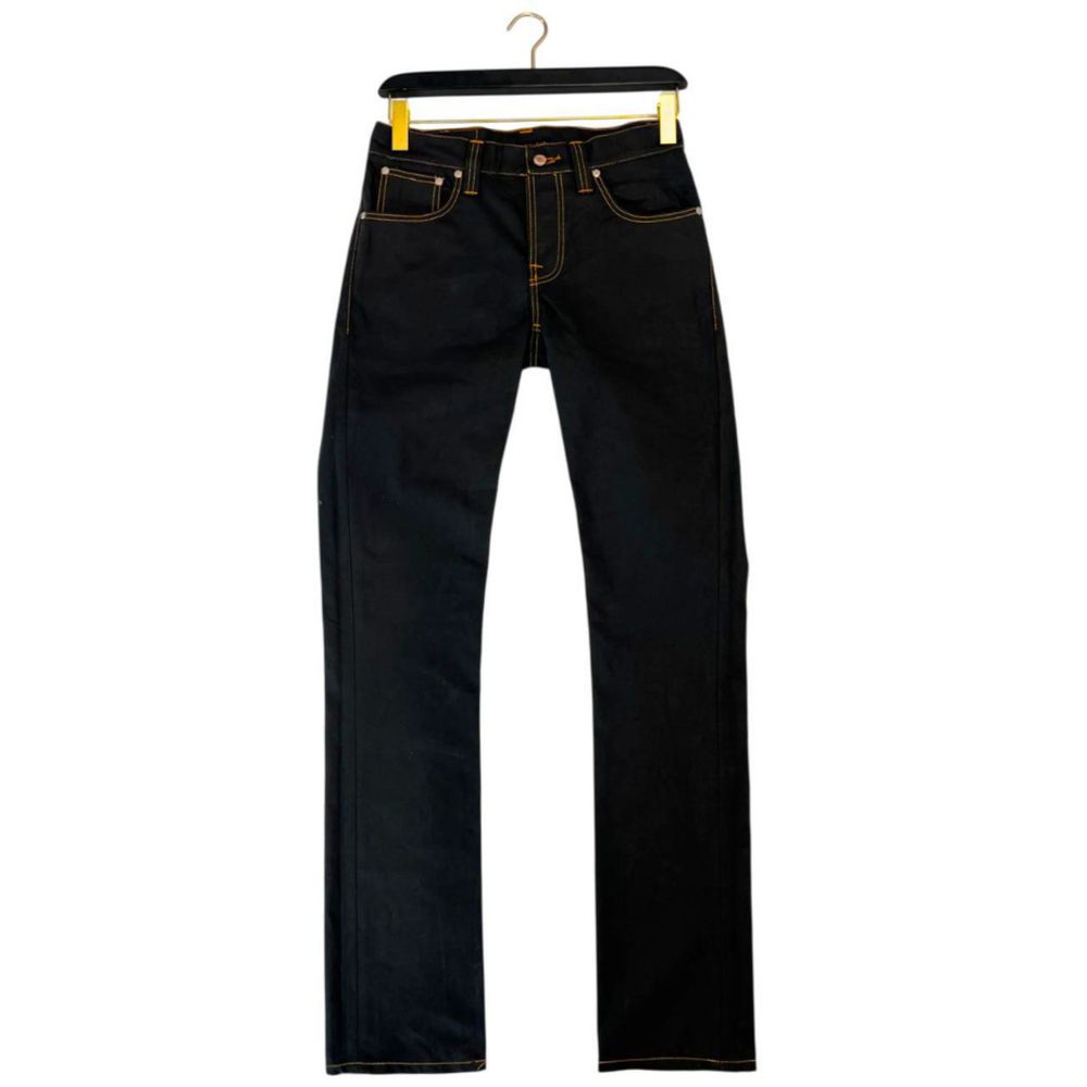 Black Cotton Jeans & Pant