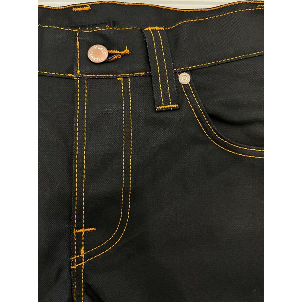 Black Cotton Jeans & Pant