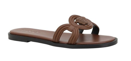 Versace Medusa '95 Leather Flat Sandals