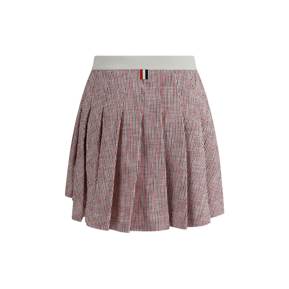 Thom Browne Tweed pleated desig Miniskirt